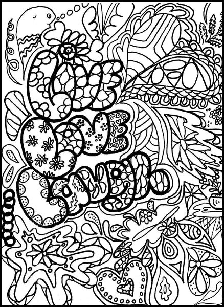 Psychedelic Mayhem Coloring Book by Janelle Metzgus