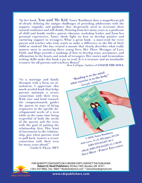 YOU AND ME KID: A Practical Guide for Meeting Your Teen with Faith, Hope, and Love by Nancy Washburn